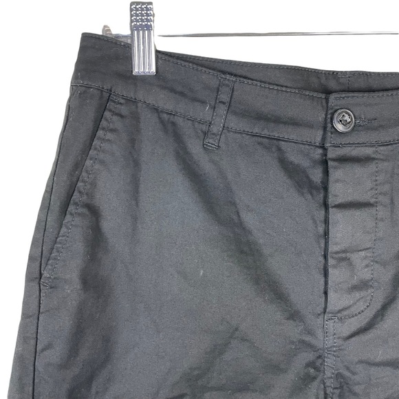 ASOS High-rise Button Fly Black Cotton Blend Business Casual Shorts Size 12 - Picture 7 of 14